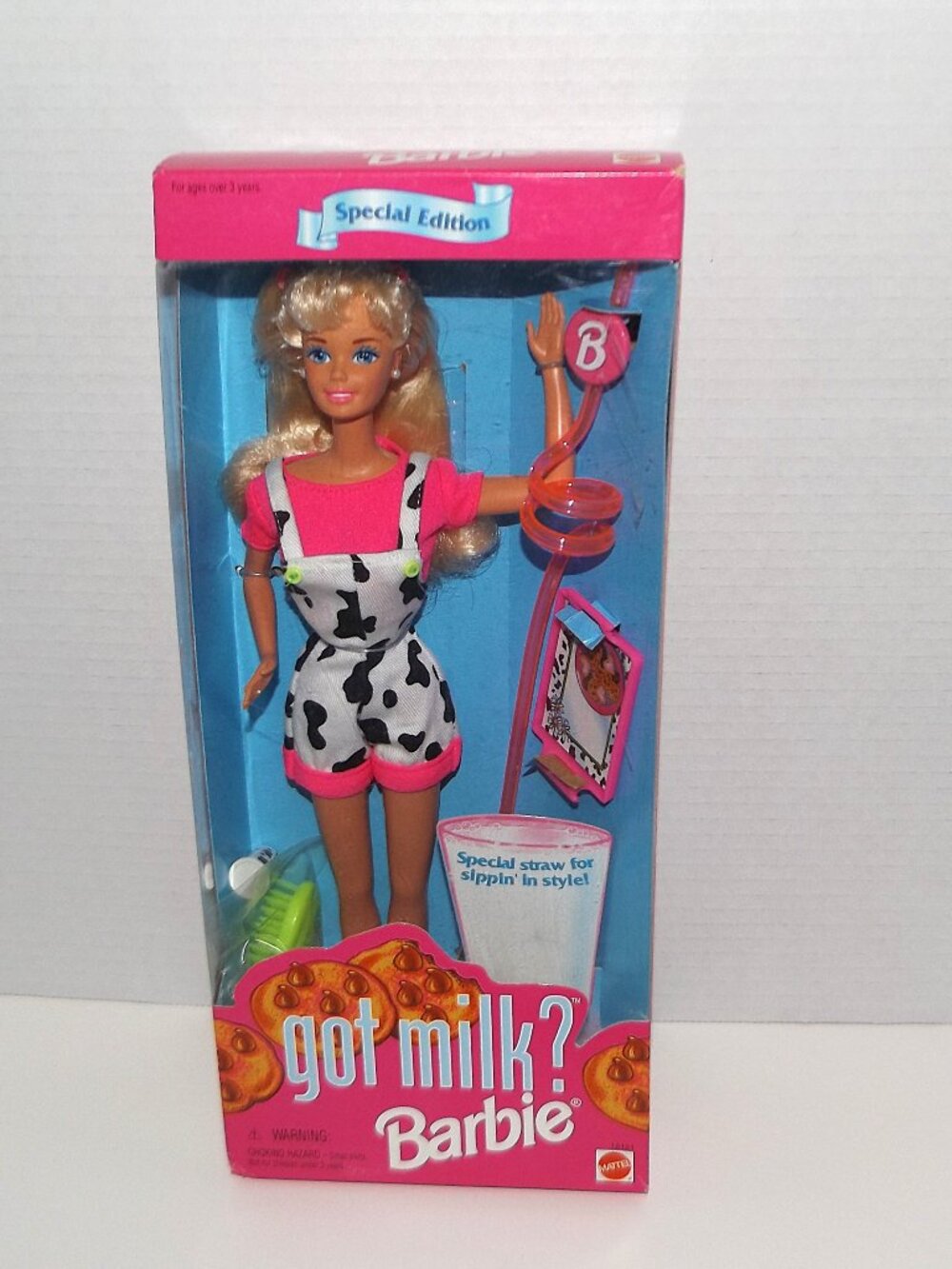 1995 Mattel Fashion Doll Special Edition Got Milk? Barbie Factory Sealed